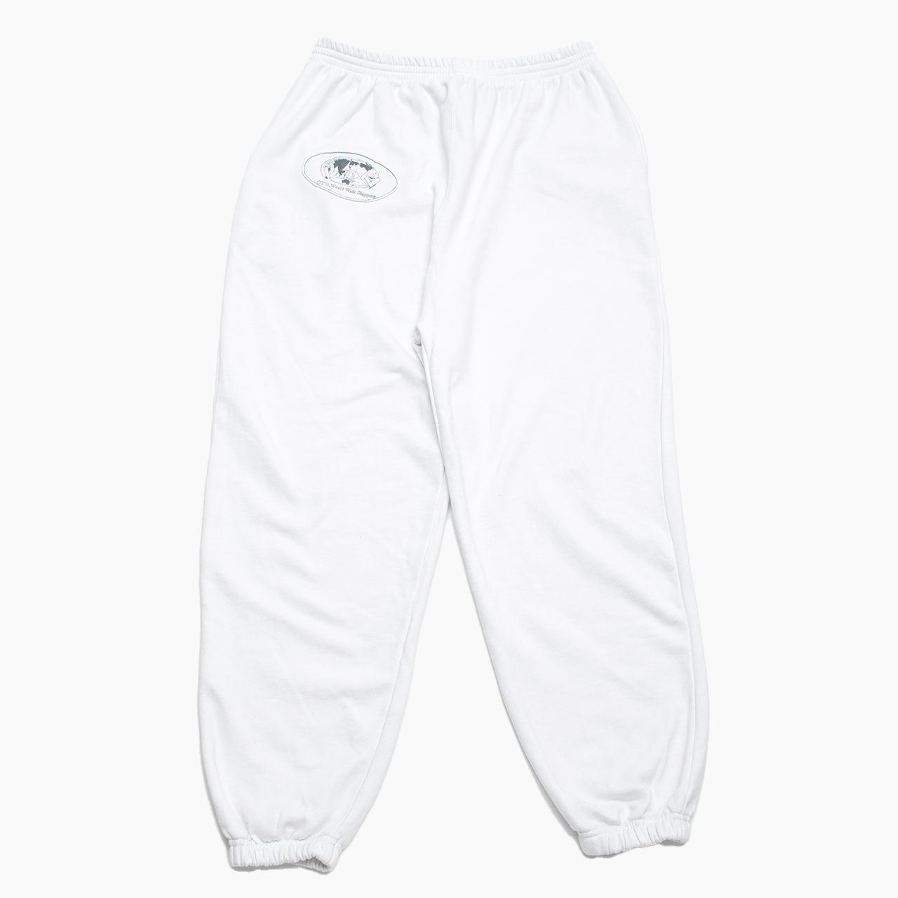 World wide sweat pants(White)