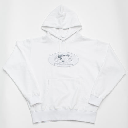 World wide sweat hoodie(White)